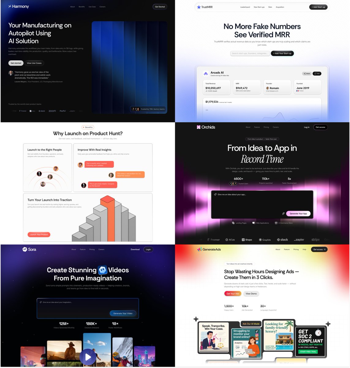 You NEED this level of design and clarity if you want your startup to be taken seriously.

I’m giving away my 6 best landing page designs.
This is the same standard I use for my clients.

They help your product look credible, polished, and ready for serious growth.

Want the