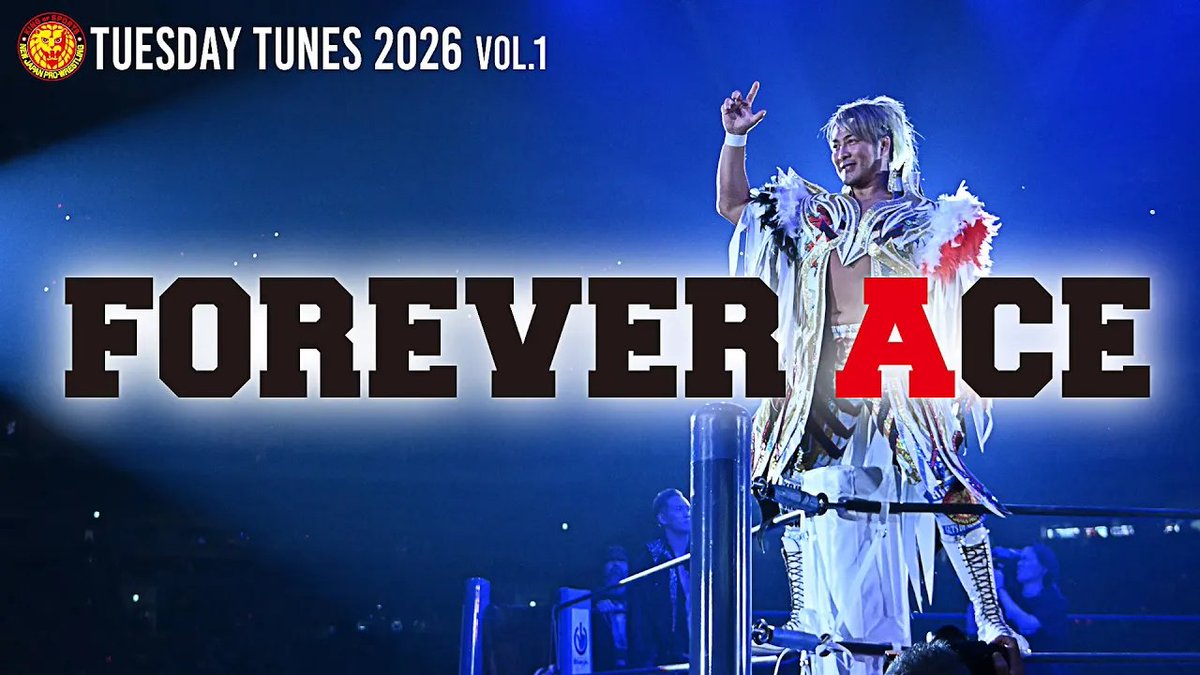njpwglobal's tweet image. #njpwtuesdaytunes returns for 2026, with the last ever entrance for Hiroshi Tanahashi!

Check out his Wrestle Kingdom walkout on YouTube!

youtu.be/hB1tYTrlIa0

#njwk20