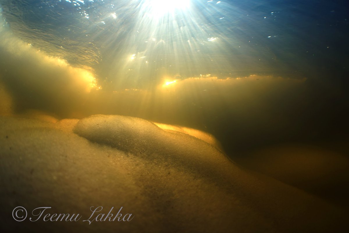 Beneath a magical light lies an icy underwater world. #Langinkoski #kotka #Finland  #sonya7c  #nauticam  #nauticamhousings #anchorice #frozen