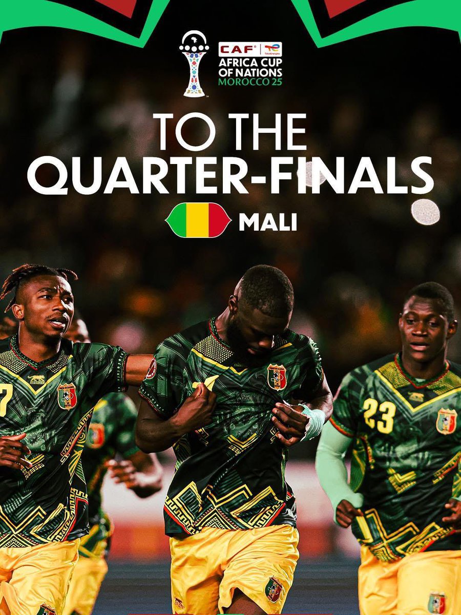 MoussaMaraMali's tweet photo. C’est avec une immense fierté et une profonde émotion que nous saluons la qualification héroïque de nos vaillants Aigles pour les quarts de finale de la Coupe d’Afrique des Nations 2025.

Depuis le début de la compétition, nos joueurs ont fait preuve de courage, de discipline et d’un engagement total pour défendre les couleurs de notre nation. Leur parcours inspire et rassemble, renforçant en chacun de nous la conviction que l’espoir est toujours permis, même dans les contextes les plus difficiles.

Le match des huitièmes de finale a été une démonstration de solidarité et de maîtrise. Dans un combat intense, nos Aigles ont tenu bon, se surpassant à chaque instant pour offrir au peuple malien une victoire précieuse.

Ce succès n’est pas seulement sportif : il est symbolique. Il vient apaiser les cœurs et renforcer notre unité.

À l’approche du duel tant attendu face au Sénégal, nous appelons à une mobilisation générale autour de notre équipe. Dans les stades, sur les places publiques, dans les foyers et sur les réseaux sociaux, portons nos Aigles vers la victoire avec une ferveur nationale renouvelée.

Merci à nos joueurs pour ce souffle d’espoir et de fierté qu’ils donnent à tout un peuple.

En avant, pour l’étoile, pour le Mali 🦅🇲🇱!
CCMM