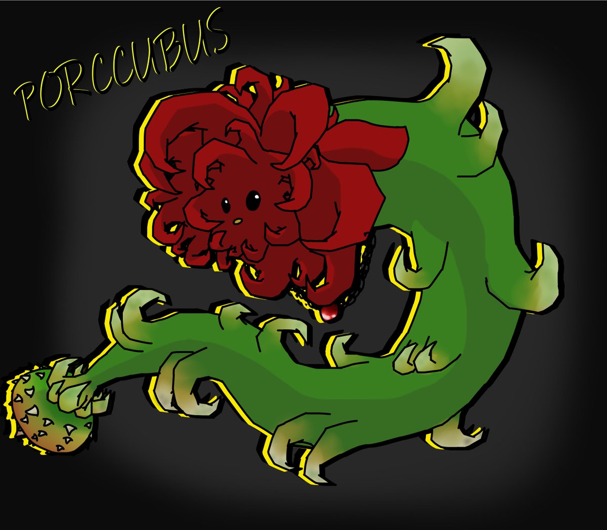 finstrax's tweet image. boo, did i scare you? either way... i did some experimenting after crawling out of a hole i suppose with art and stuff

so i drew Porccubus from Lobcorp because why not :&amp;gt;