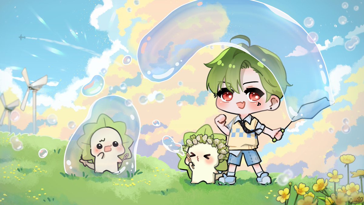 별하님 생일 배경화면 작업했어여

비눗방울 채?.. 로 목도단 머리 뚜까 패는거로 하려고했는데
그래도
생일 기념 배포용 배경화면인데 싶어서 많이 순한맛으로 했어요

그래도 역시 비눗방울 채로 목도단 머리 깨는게 별넴 스타일엔 맞긴 해🤔

카페에 가시면 손상없는 예쁜 배경화면 겟챠 가능입니다