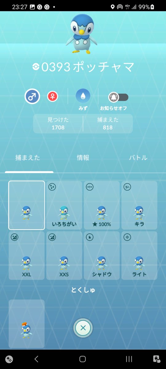 遅ればせながら ポッチャマの復刻コミュニティデイ お疲れ様でした