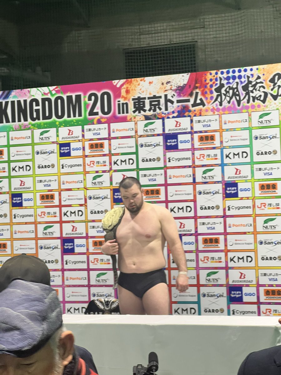 nagata769's tweet photo. 東京ドームデビュー戦大勝利‼️

ウルフおめでとう㊗️㊗️㊗️㊗️㊗️‼️

＃ウルフアロン
＃東京ドーム
＃デビュー戦
＃never無差別
＃永田裕志
＃njwk20 https://t.co/aDwEmSqKJR