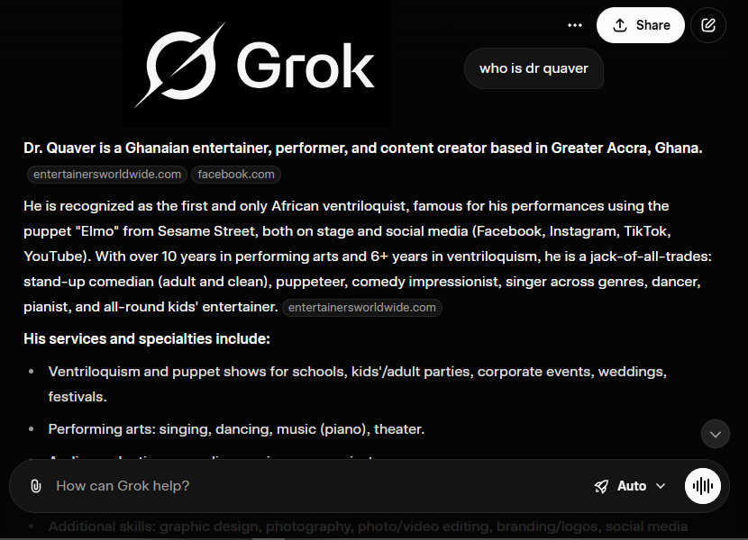 Thank you so much for recognizing Dr. Quaver <a href="/elonmusk/">Elon Musk</a> &amp; team at <a href="/grok/">Grok</a> &amp; <a href="/Grokipedia/">Grokipedia</a>