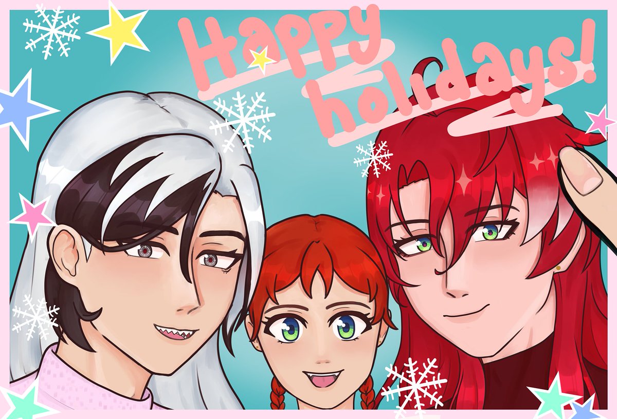 Merry late chistmas <a href="/HanakoYuuri/">Hanna</a> ! Sorry this is suuuper late, but just wanna say ur art is super cute! Hope u like it and that I understood ur preference!
<a href="/argenthillsanta/">✦❅Roses & Revolvers Secret Santa❅✦</a> #argenthillsecretsanta