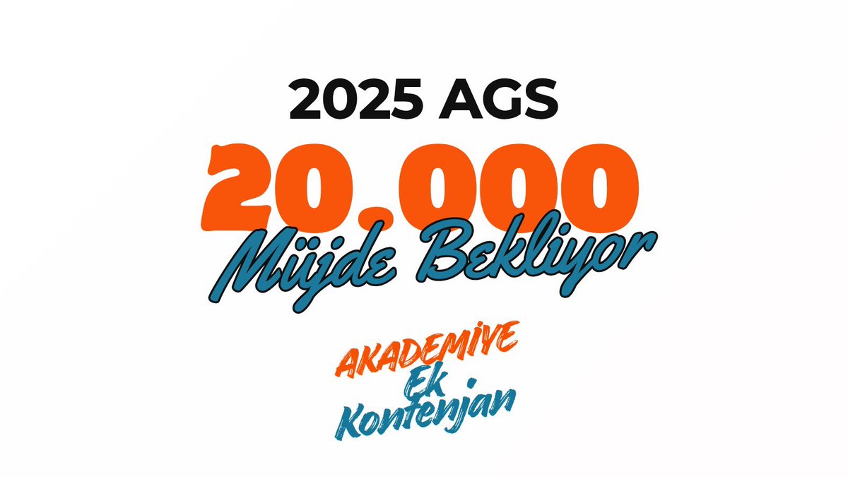1️⃣ 2025 AGS’de 383 bin aday sınava girdi, yalnızca 10 bin alım yapılıyor. Bu tablo eğitimde ihtiyacı karşılamıyor. Ücretli öğretmenlik gerçeği ortadayken Adil dağılım ve ek kontenjan şarttır.
<a href="/RTErdogan/">Recep Tayyip Erdoğan</a> <a href="/dbdevletbahceli/">Devlet Bahçeli</a> <a href="/memetsimsek/">Mehmet Simsek</a> <a href="/Yusuf__Tekin/">Yusuf Tekin</a> <a href="/_cevdetyilmaz/">Cevdet Yılmaz</a>
#CBAgs20BineOnay