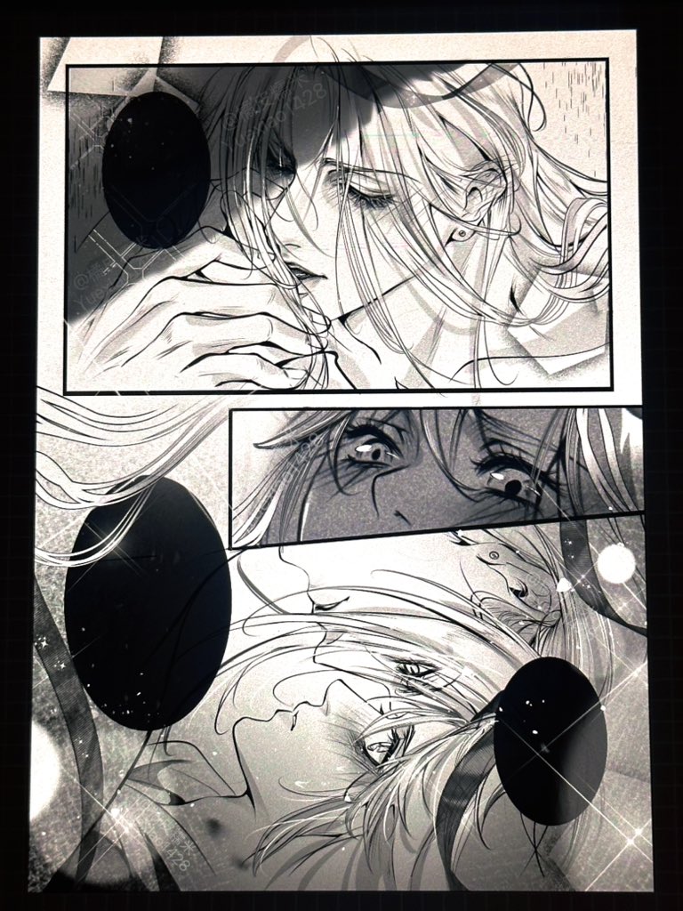 yuexiao_1428's tweet image. 好喜欢这个氛围ψ(｀∇´)ψ
画完first touch里最喜欢的1P，至今都会拿出来反复品味！！！
#セフィクラ
#sefikura #sc 
#萨菲罗斯x克劳德
#这不是猫