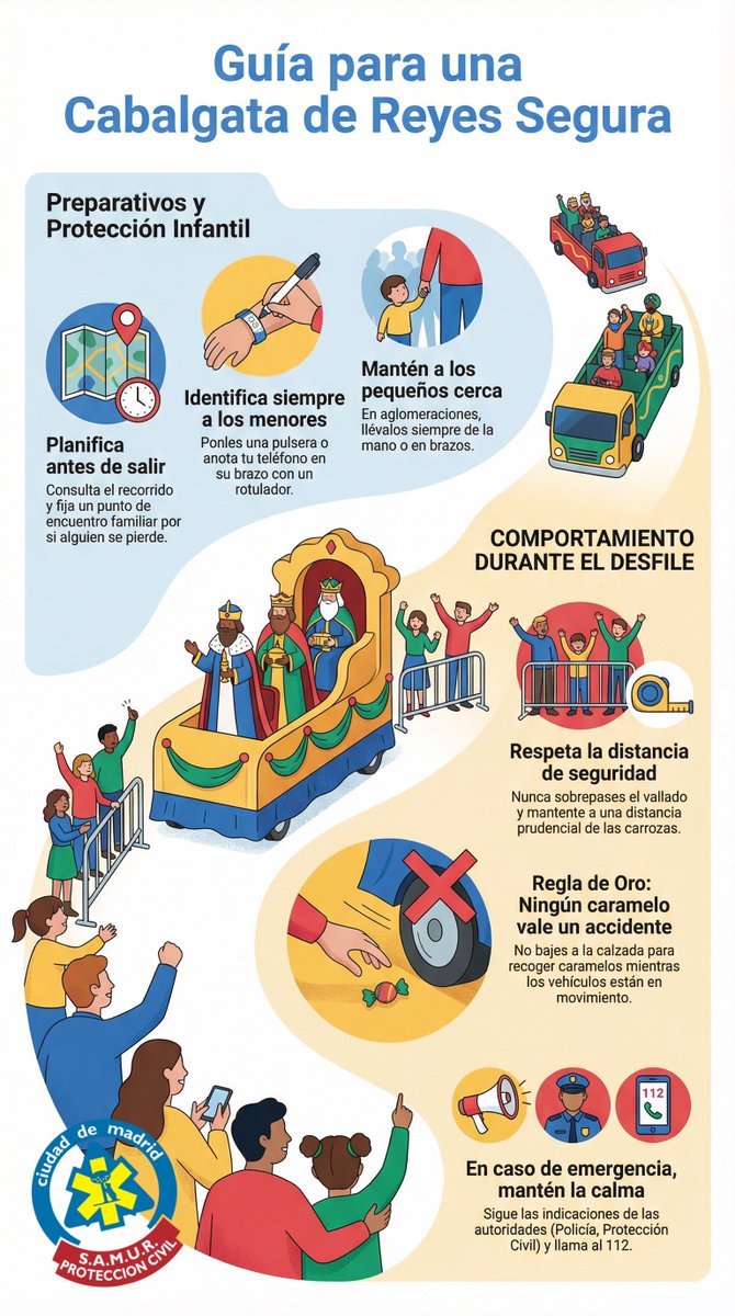 Se acerca el día más esperado por los más pequeños 👑!

Es muy importante seguir una serie de recomendaciones para que todo sea ilusión y una experiencia para recordar!

📍Anticípate, consulta el recorrido y pacta un punto de encuentro con los componentes de la familia antes de