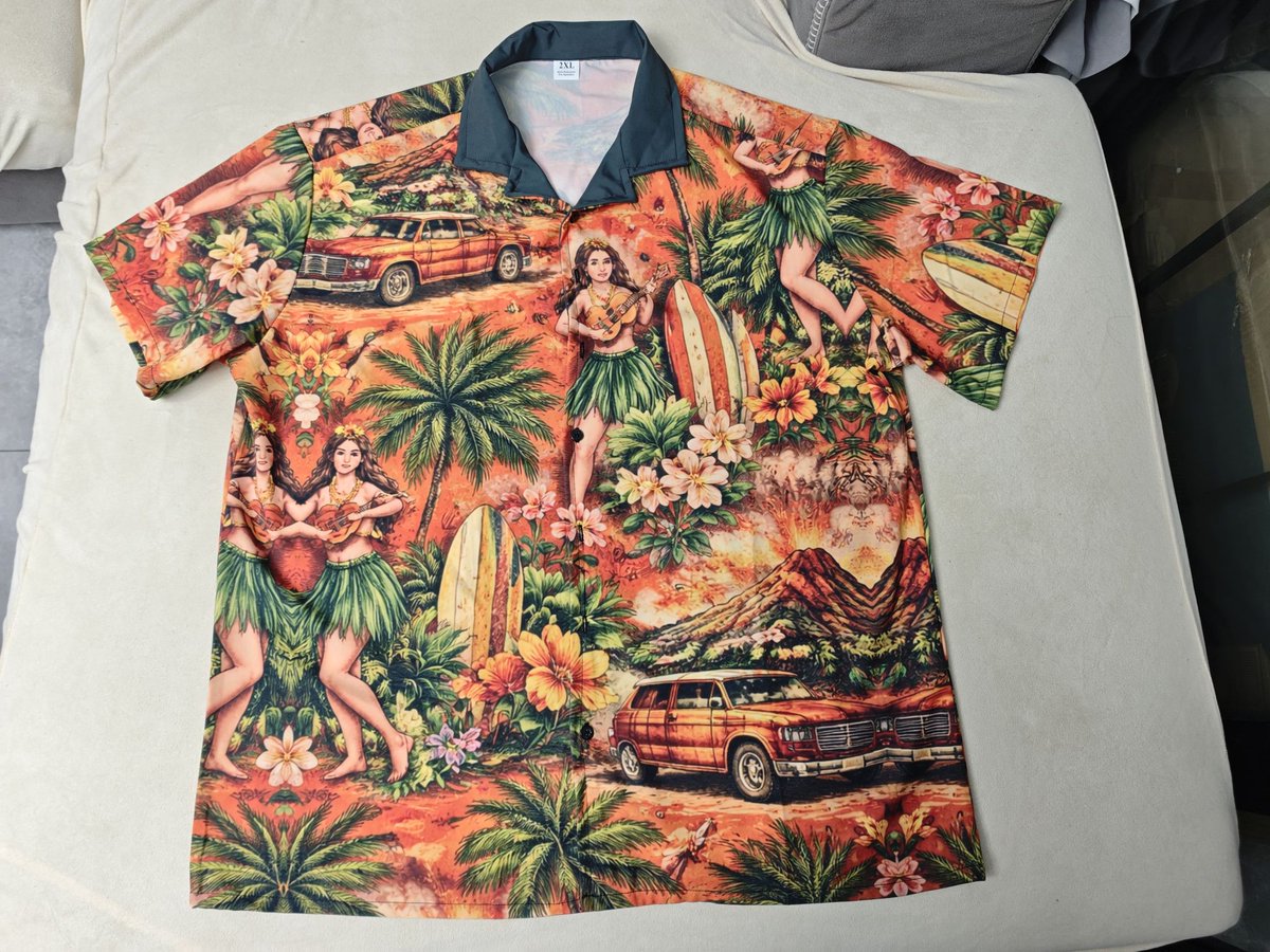 ericlin2017's tweet image. Look at these colors! 🎨😍
Just finished producing this custom design. From retro cars to hula dancers, the print quality is sharp. Want to print your own custom Hawaiian shirt? We accept 1 piece orders!
👉 Get started: ginifab.com/custom_t_shirt…
#OOTD #CustomClothing #SummerVibes
