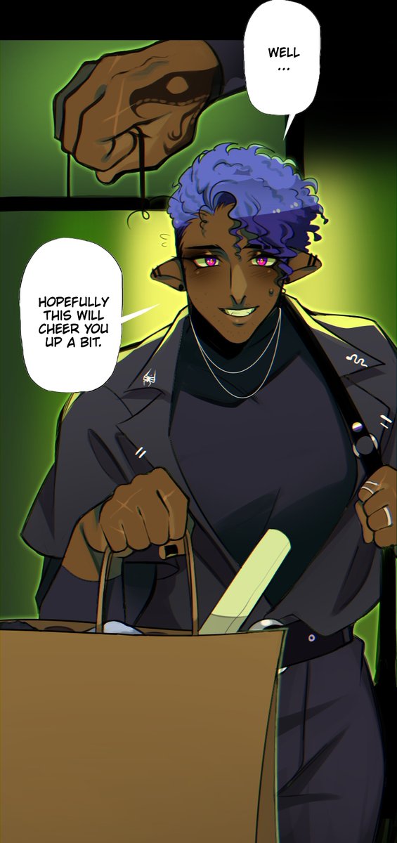 [OC comic]
Happy new year!! One of my new year resolutions is to update my comic  more often, so I'm starting off this year with a new chapter posted!  We'll see how it goes.

Link: webtoons.com/en/canvas/no-w…