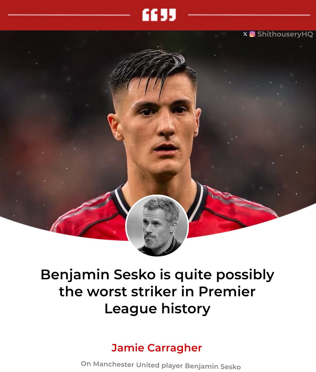 🗣️| Jamie Carragher with a BRUTAL verdict on Benjamin Sesko 

Do you agree? 👇