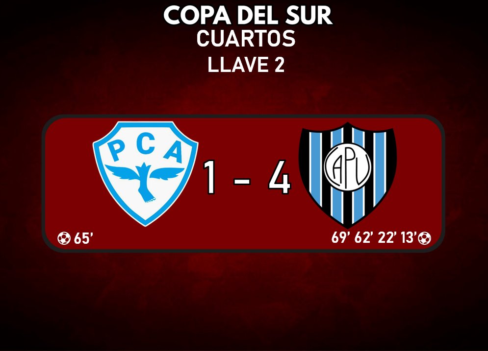 Copa del Sur - Cuartos de Final - Llave 2

Paysemdú 1 - 4 Pueblo Viejo