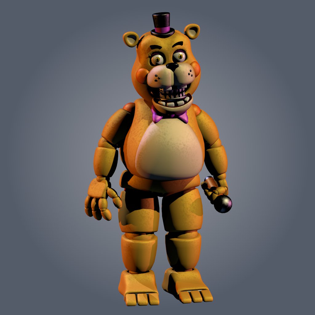 Wicherbitcher's tweet image. Toy Fredbear and Toy Spring Bonnie #FiveNightsAtFreddys #FNaF
