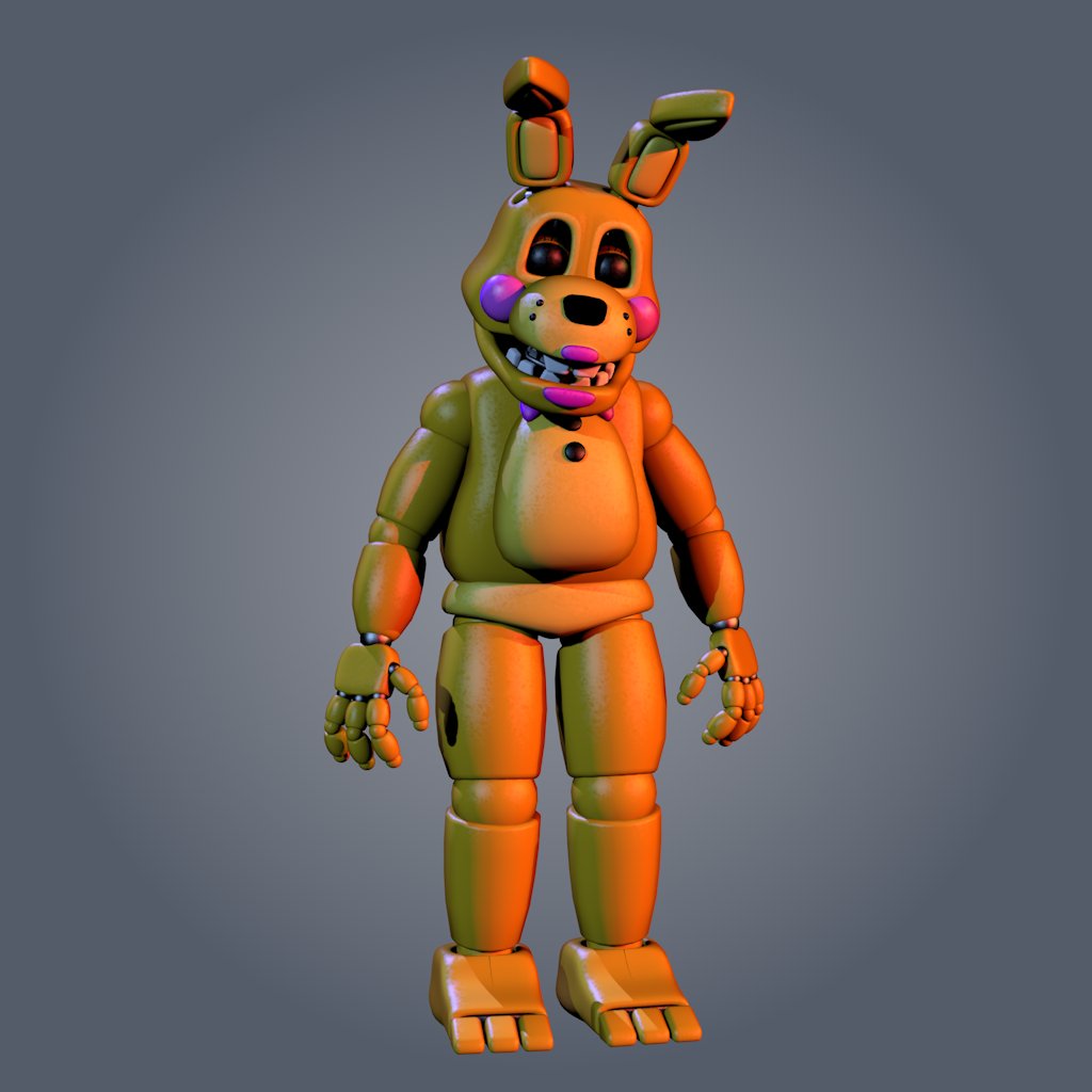 Wicherbitcher's tweet image. Toy Fredbear and Toy Spring Bonnie #FiveNightsAtFreddys #FNaF