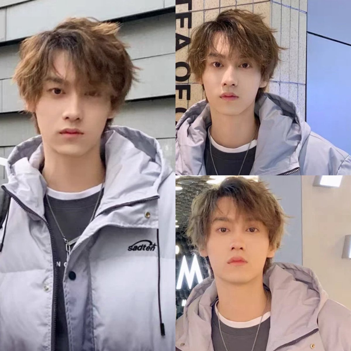 WHAT DO YOU MEAN TIAN USED TO HAVE BLONDE/BROWN LIGHT HAIR ?!?! 

(this is from his model era ✨)