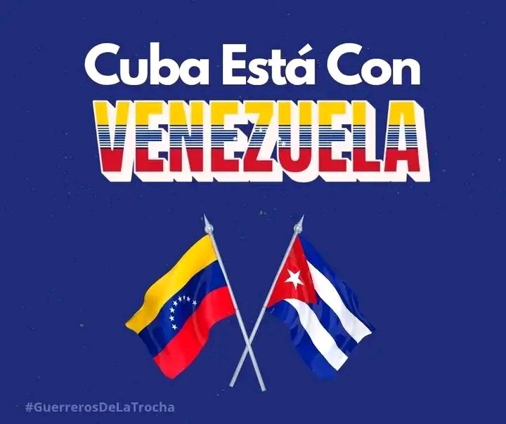 Nuestro apoyo al hermano pueblo de Venezuela #LaHabanaViveEnMí <a href="/YanetHzP25/">Yanet Hernández</a> <a href="/IzquierdoAlons1/">Livan Izquierdo Alonso</a> <a href="/gobhabana/">Gobierno La Habana</a>