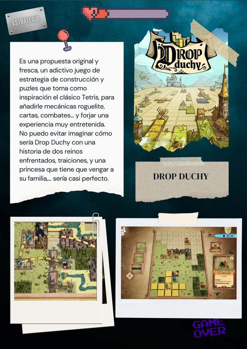 🏰¿Un juego de estrategia roguelite con mecánicas a lo Tetris? Vicio asegurado. / <a href="/SleepyMillGames/">Drop Duchy 🏰 | Sleepy Mill Studio</a>  <a href="/TheArcadeCrew/">The Arcade Crew | Cross Blitz is OUT!</a>