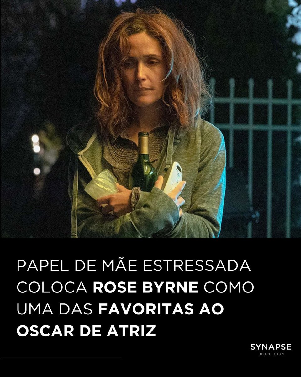synapsebra's tweet image. O “efeito Rose Byrne” chegou para dominar a temporada. A manchete do @valoreconomico confirma o que as telas já mostram: ao dar voz e corpo a uma mãe sobrecarregada, Rose Byrne entregou uma das atuações mais poderosas do ano.

Com direção forte e sensível de Mary Bronstein, o…