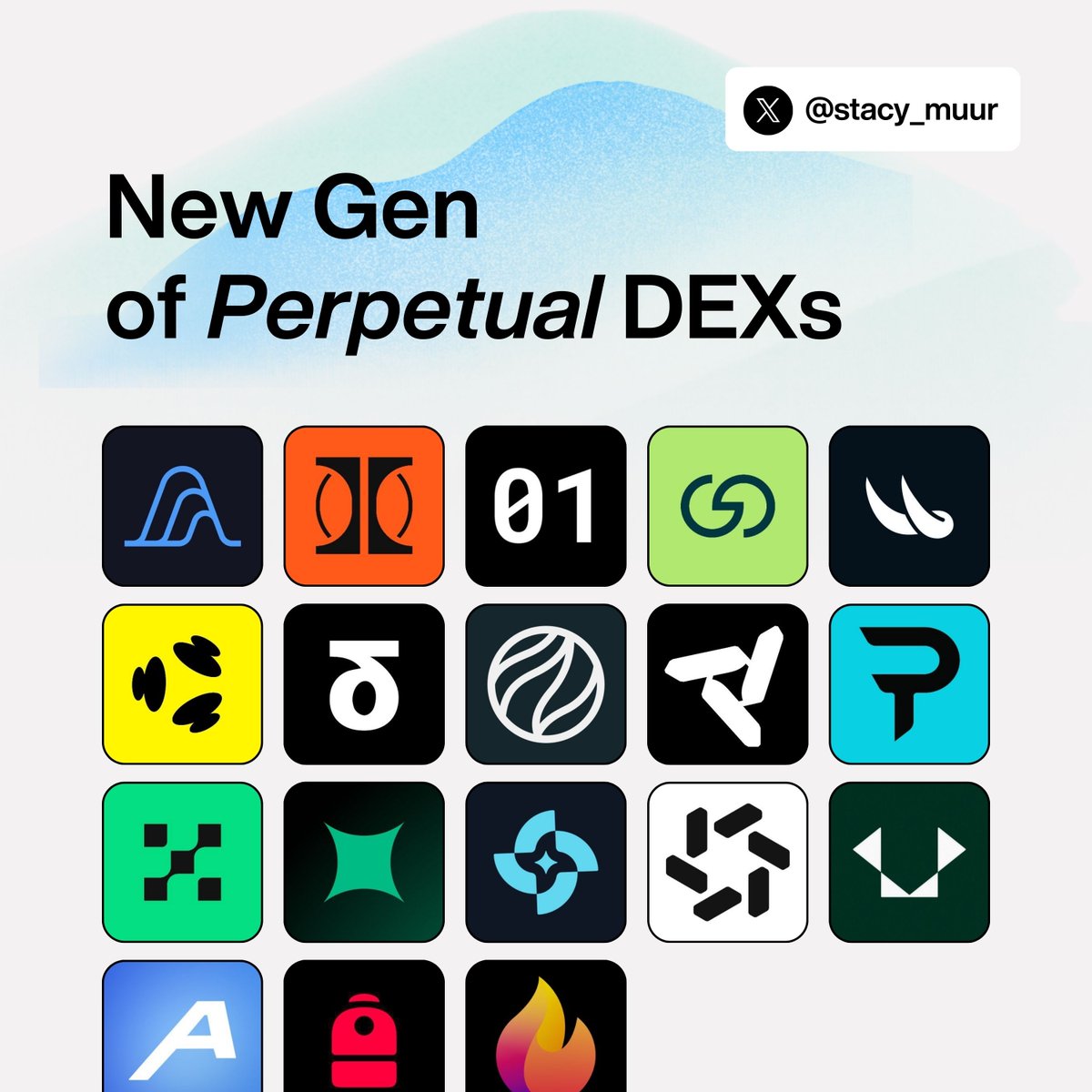 18 new perp DEXs to farm in 2026 ↓

• <a href="/cascade_xyz/">Cascade</a>
• <a href="/extendedapp/">Extended</a>
• <a href="/paradex/">Paradex</a>
• <a href="/grvt_io/">Grvt</a>
• <a href="/risextrade/">RISEx</a>
• <a href="/Backpack/">Backpack 🎒</a>
• <a href="/pacifica_fi/">Pacifica</a>
• <a href="/OstiumLabs/">Ostium</a>
• <a href="/VestExchange/">Vest</a>
• <a href="/BullpenFi/">Bullpen</a>
• <a href="/nadoHQ/">Nado</a>
• <a href="/01Exchange/">01.xyz</a>
• <a href="/etherealdex/">Ethereal</a>
• <a href="/axiome_pro/">Axiome</a>
• <a href="/DecibelTrade/">Decibel</a>
• <a href="/hibachi_xyz/">Hibachi</a>
•