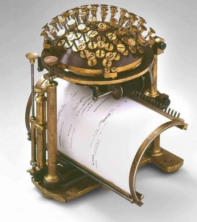 histories_arch's tweet image. THE 1865 MALLING-HANSEN “WRITING BALL” — one of the strangest (and smartest) early typewriters ever built.

Invented in 1865 by Danish educator and inventor Rasmus Malling-Hansen, the Writing Ball was patented and put into production in 1870—often cited as the first commercially…
