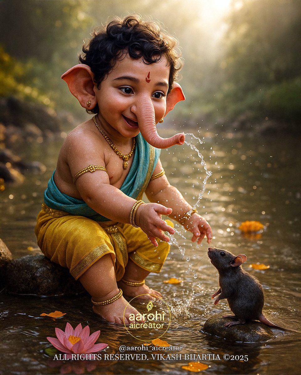 AarohiCreator's tweet photo. Faith doesn’t always arrive with silence.
Sometimes, it comes laughing.
#ganesha #divinejoy https://t.co/GxB93x9OSU