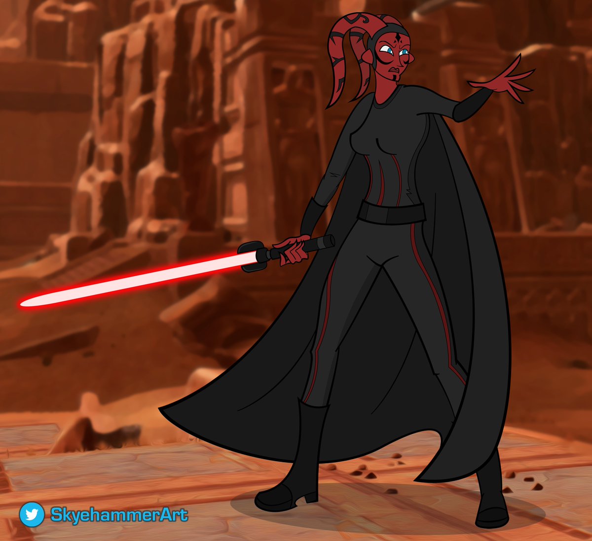 ✨Darth Talon✨ in the style of the 2003 Clone Wars by Genndy Tartakovsky #swtor #starwars