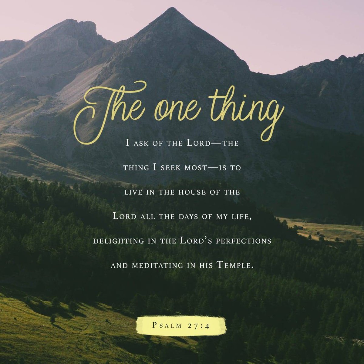 calebbetta's tweet image. Psalms 27:4 NLT
[4] The one thing I ask of the Lord— the thing I seek most— is to live in the house of the Lord all the days of my life, delighting in the Lord’s perfections and meditating in his Temple.

bible.com/bible/116/psa.…