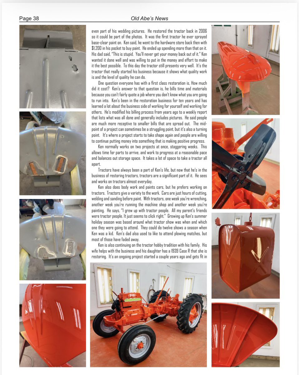 ScanlanTractor's tweet image. Nice article on Old Abe News on the Case VA we restored