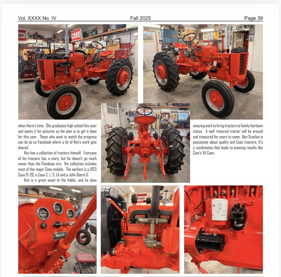 ScanlanTractor's tweet image. Nice article on Old Abe News on the Case VA we restored