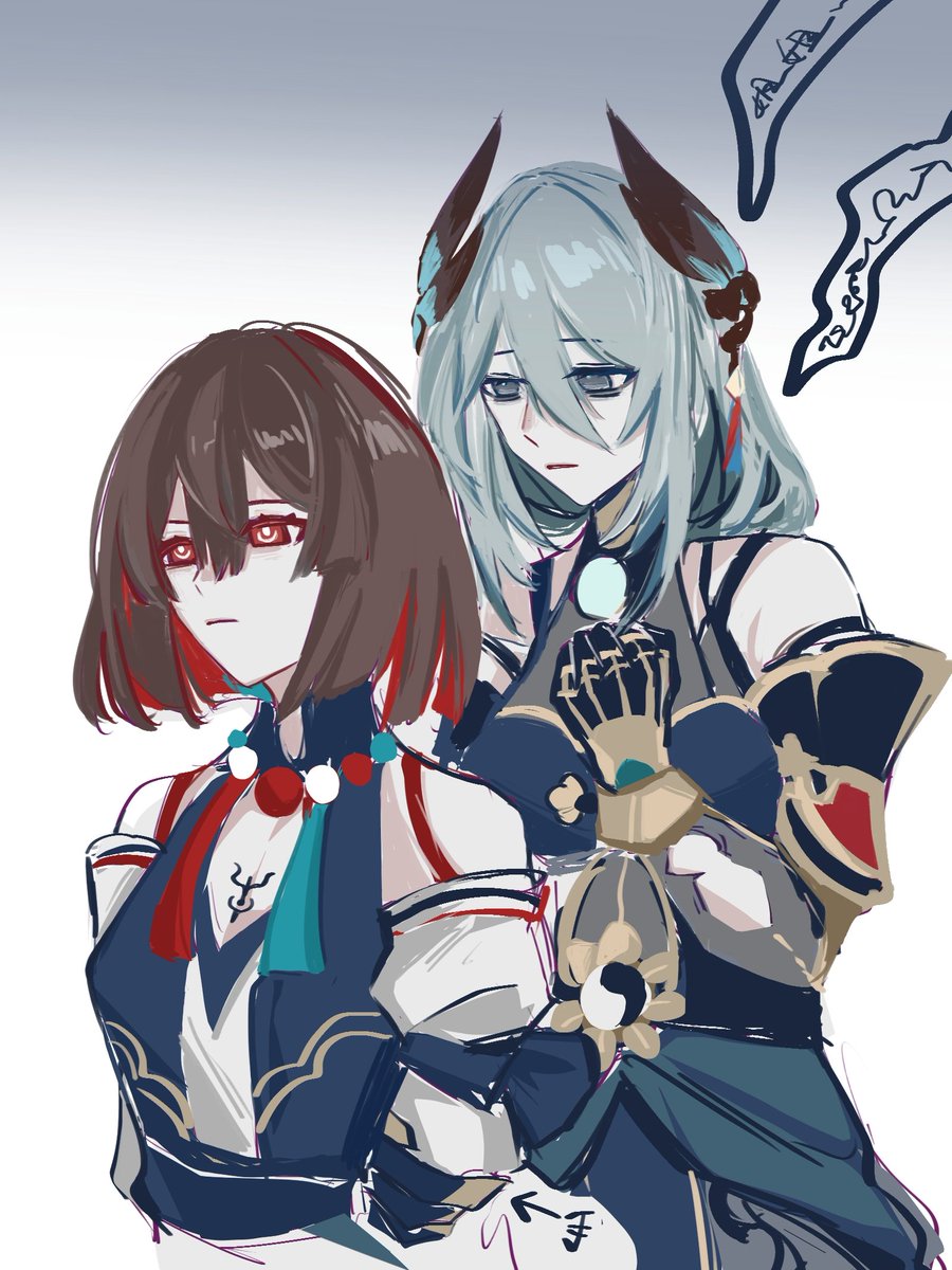 chitose_suzuri_'s tweet photo. #Xueyi  #Hanya 
最近很喜欢看这对姐妹...设定和脸都喜欢... https://t.co/6uwCDDbdGd
