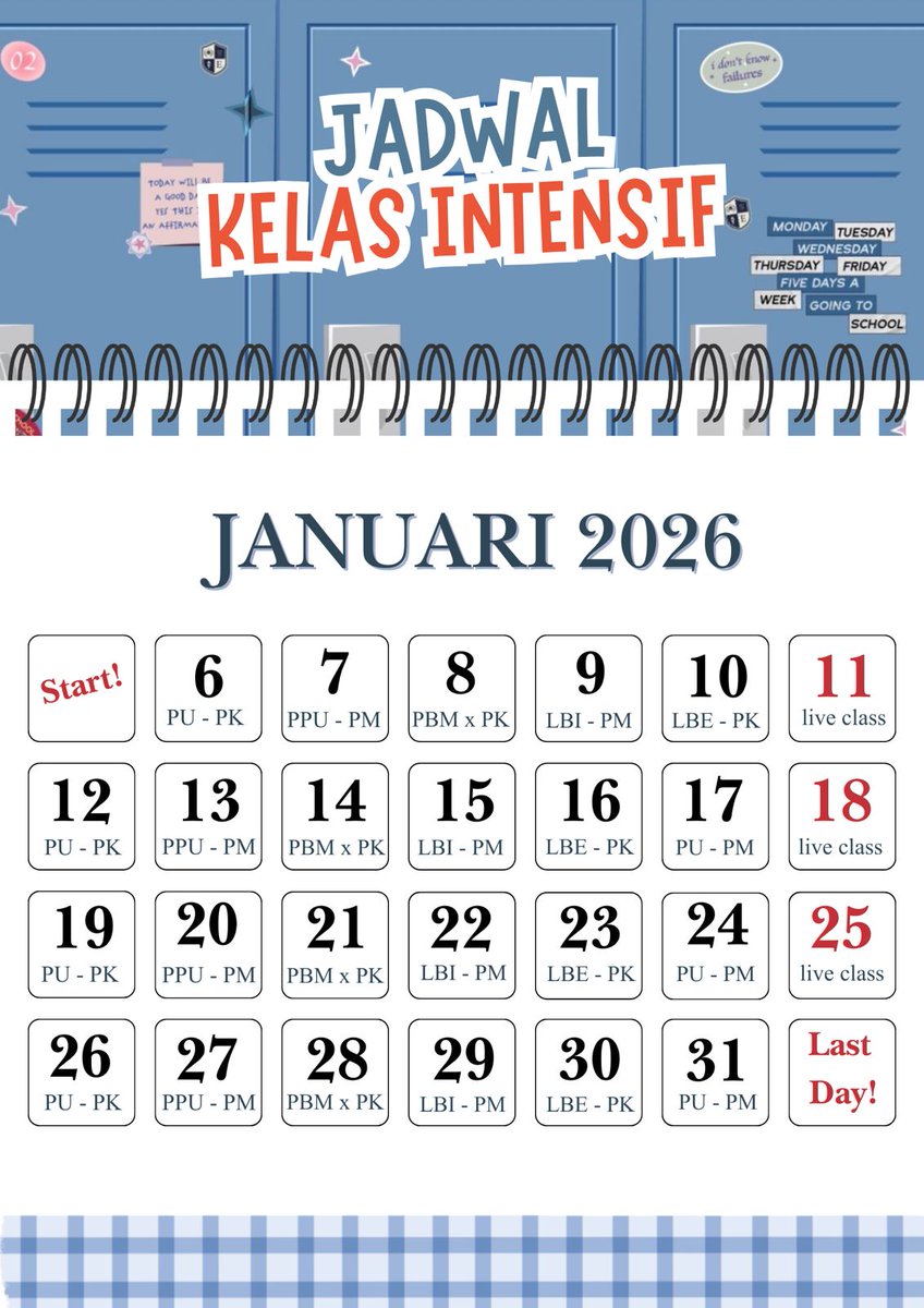 leaveying's tweet image. Yang lain udah mulai intensif…
Masa kamu masih “nanti-nanti”? 👀

Haloo guyss aku sama temenku lagi buka Kelas Intensif UTBK periode Januari 2026 yang siap nemenin kamu! Yuk join les online intensif UTBK yang pastinya ga bikin kantong bolong! kuota terbatas! #utbk2026