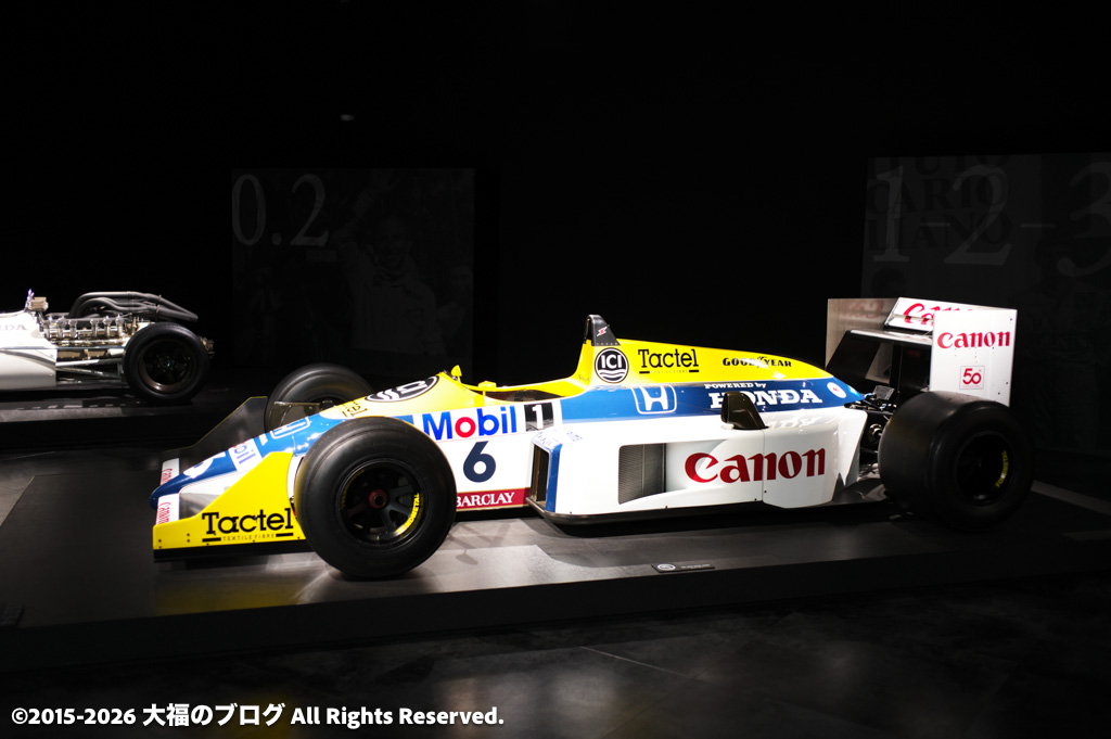 2025年ホンダレーシングギャラリーより ウィリアムズFW11B（1987年
