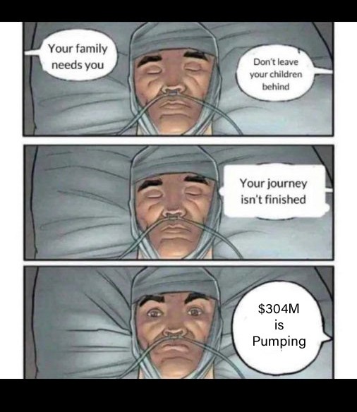 RealAlexCrypt's tweet photo. The only way the doctor could get me up was by whispering ~ “$304M is Pumping” knowing fully well that I bought the dip. 

Ticker~ $304M

CA~ 4gkcA6uqwcy2iQvswUjWuSQfJBWQPqbZniK6dHsUnq3t

@304M_Official https://t.co/Lp8R9bxnXe