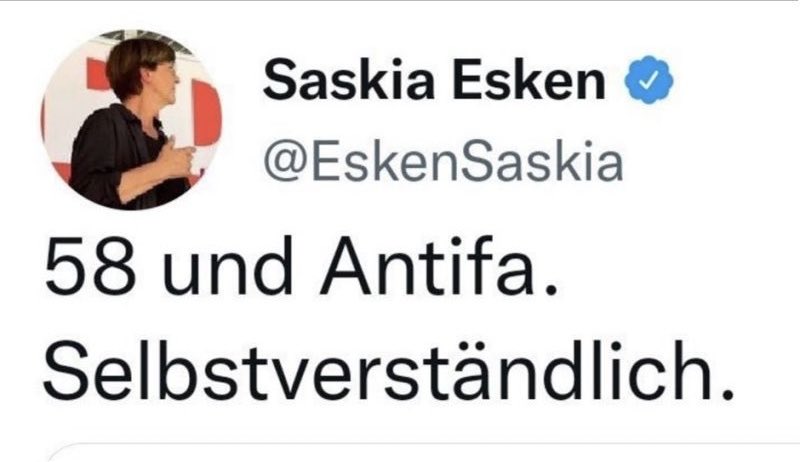 Distanzierung von dem gestrigen linksfaschistischen Terroranschlag in Berlin/Zehlendorf? Nein, natürlich nicht…
Wenn man ganz leise ist, kann man noch viele andere Politiker, Promis und Medienschaffende kichern hören!

Linksfaschismus bekämpfen, jederzeit und überall! #AfD
