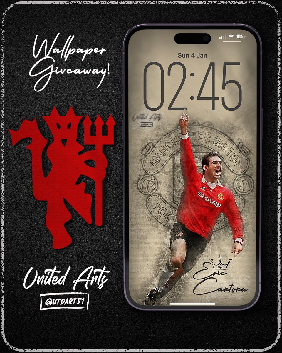 🚨 WALLPAPER GIVEAWAY!!

If you want this epic wallpaper of King Cantona, all you have to do is:

1) FOLLOW
2) RETWEET this post

Eaasy, ha? 😉

#MUFC #Cantona #ManchesterUnited
