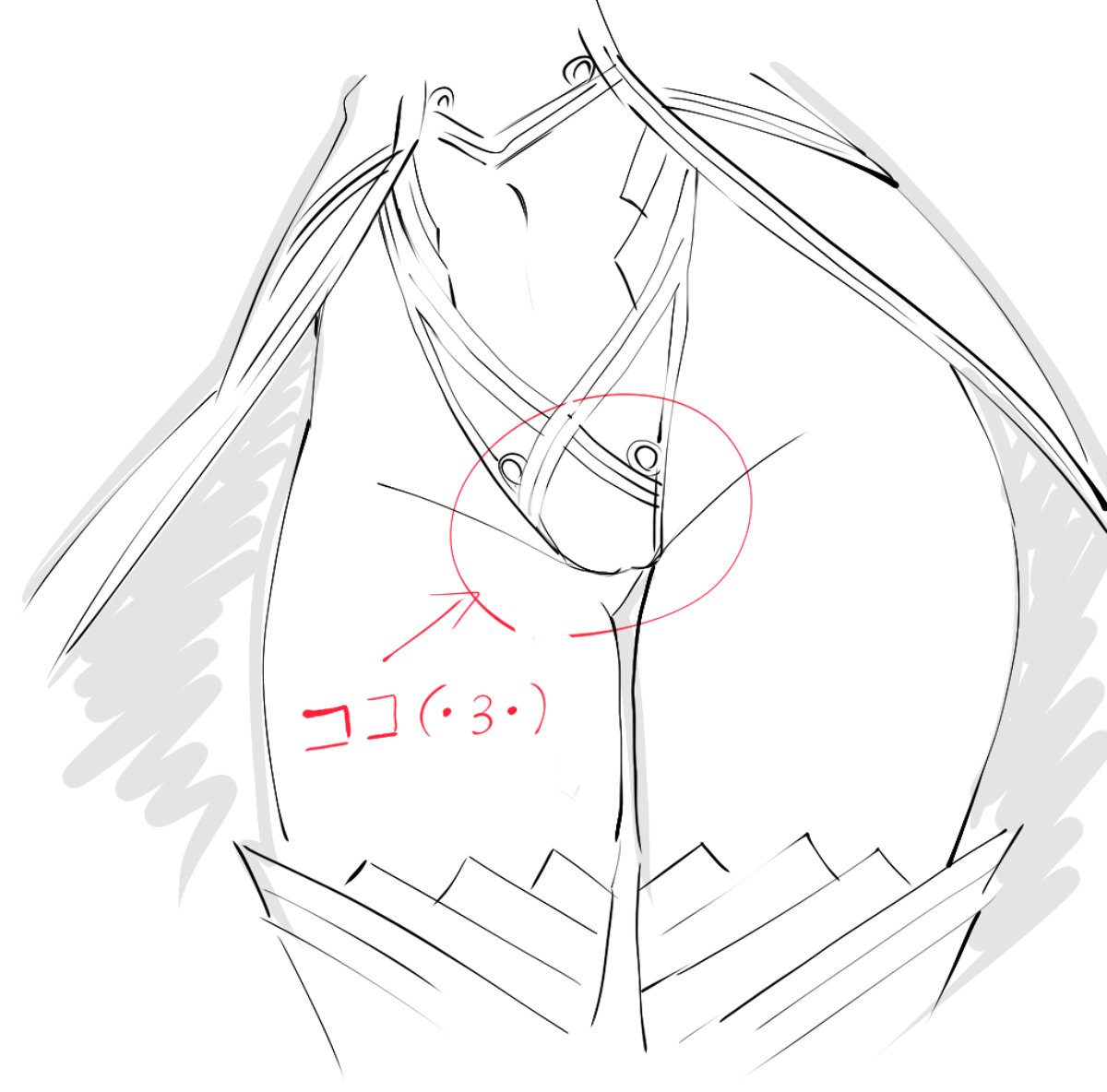 Seo_t's tweet image. ココのデザインが凝ってるキャラを見ると、ここから生やせってこと！？ってなるよね。自分はなる