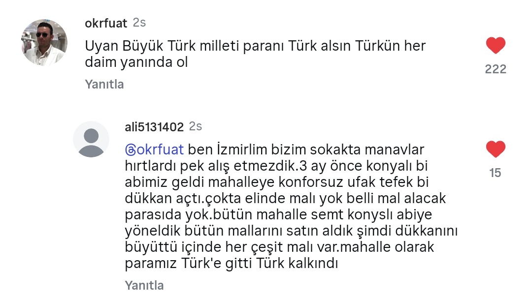 Lütfen okuyun. İşte böyle olmalı. Türk, sadece Türk'ü desteklemeli.