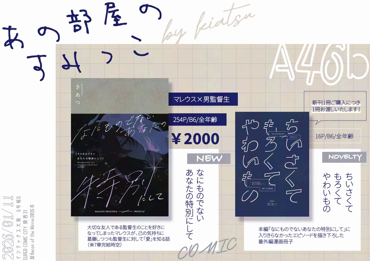 お品書き】 1/11インテ 超Beckon of the Mirror2026冬 当日はマレ監