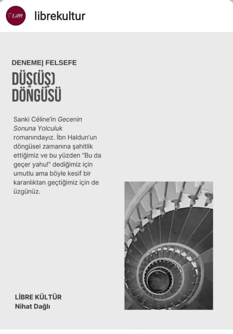 "Aynının cehenneminden geçiyoruz. Yaşadığımız yer, hikâyemizi kuran iklim  düşündürüyor. Düş(üş) döngüsü deyip anla(t)maya çalıştığım hal ile derim: İbn Haldun’un işaret ettiği döngünün merkezine yerleşmiş insanlar görüyorum. Yabancım değiller, bunların evvellerini biliyorum."