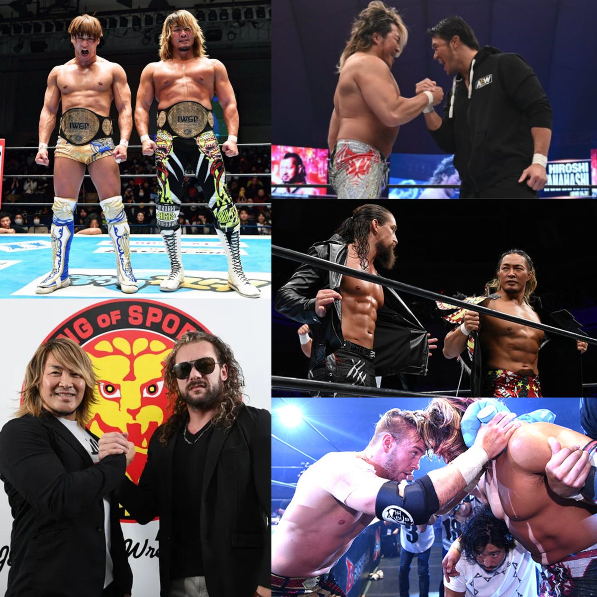TheDrainmaker's tweet image. JAY WHITE.
WILL OSPREAY.
KENNY OMEGA.
KOTA IBUSHI.
KATSUYORI SHIBATA.

ALL HERE TO CELEBRATE HIROSHI TANAHASHI. HOLY SHIT, MAN.