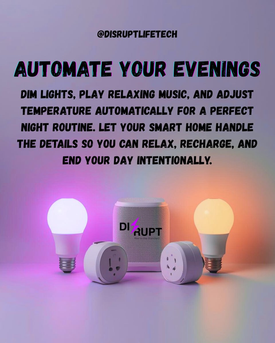 disruptlifetech's tweet image. 🏠 Start the year smarter, not harder.
Upgrade routines with smart lights, thermostats, and automations that run your mornings and nights—so you can focus on what matters.

@disruptlifetech | disruptlife.net
.
.
.
#Disrupt #ExpectImpact #ChallengeEverything #BreakTheMold