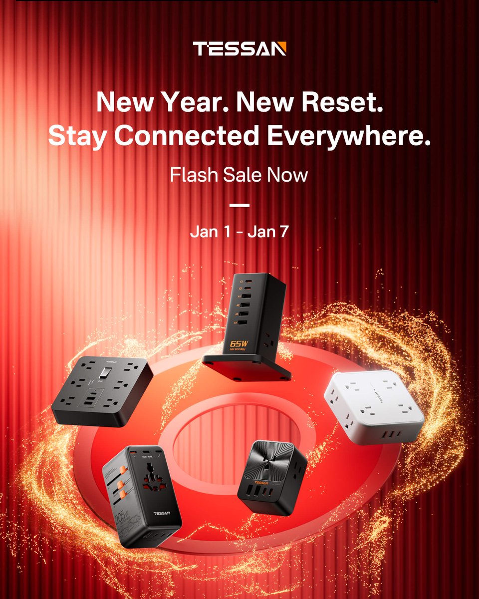 🎉 New Year. New Reset.

Stay connected everywhere with TESSAN! 🌍

Flash Sale is on now – Jan 1–7. 

Don’t miss out! 🛒tessan.com

#TESSAN #happynewyear2026 #deals #newyeardeals
