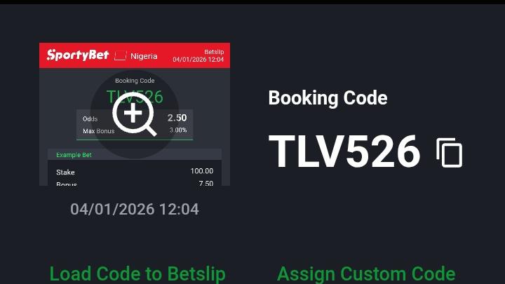 BOTD 🍀🍀🍀 

Ready on Sportybet 🍀🍀💚 only