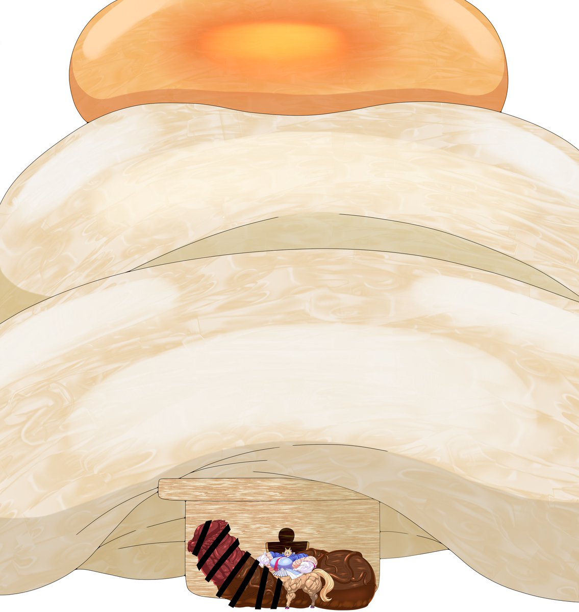 折角なのでケンタウロスakちゃんに立派なふたなり逸物を見せてもらった差分こさえました。コイツはすさまじいぜ……( ˘ω˘)
それとついでにこれまた立派な鏡餅(意味深)も作ってもらいました。アリガタイナァ…🙏 