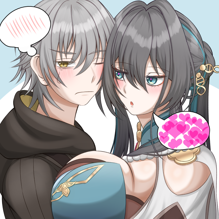 至近距離

この2人、なんかビジュアルにデンレゼの雰囲気を感じるから好き

#イラスト #崩壊スターレイル