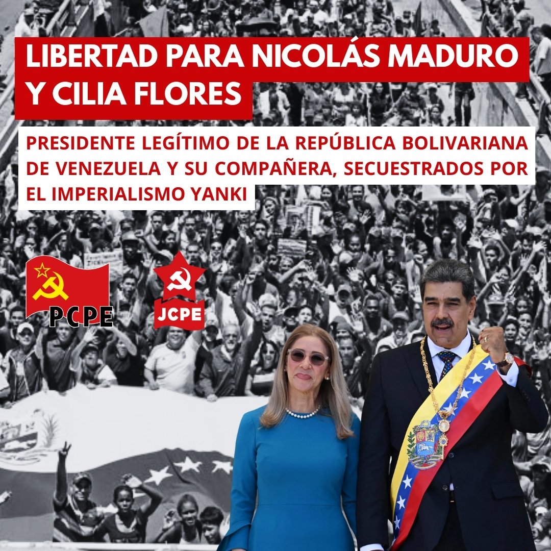 Exigimos la liberación inmediata del Presidente Maduro y de su compañera Cilia Flores.

Llamamos a organizar la más amplia movilización internacionalista y solidaria frente al imperialismo.

Llegó la barbarie, resistencia y organización de los pueblos.