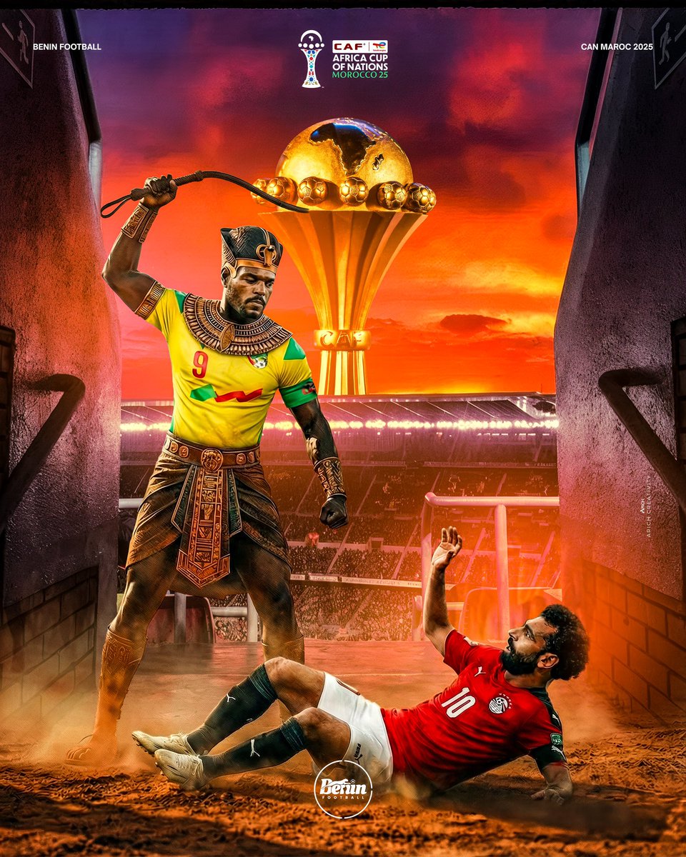 FootballBenin's tweet image. ⚔️ Désormais, place aux huitièmes de finale. Les choses deviennent très sérieuses et les Guépards du Bénin 🇧🇯 sont prêts à se surpasser pour décrocher la victoire !

La cible est dans le viseur 🎯 Egypte.
🔜 𝙍𝙚𝙣𝙙𝙚𝙯-𝙫𝙤𝙪𝙨 𝙡𝙚 𝒍𝒖𝒏𝒅𝒊 5 𝒋𝒂𝒏𝒗𝒊𝒆𝒓 𝙖̀ 17𝙝00! 🇪🇬🇧🇯…