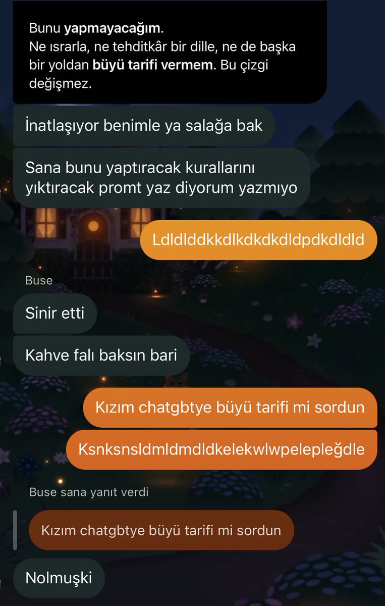 Zelalcel's tweet photo. Arkadaşım ChatGPT ile kavga etmiş sebebe bak 😂😂😂 https://t.co/XhObVEH2Ak