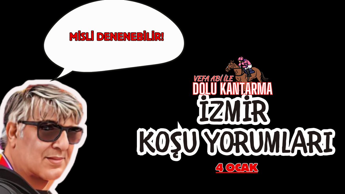 İzmir koşu yorumları ses kaydı ve yazılı şablonu Whatsapp ile youtube gruplarımızda yayında! 
Bol şans! <a href="/vefa_abi/">Vefa Abi</a> 

📺youtu.be/TRtw9NbJIAY